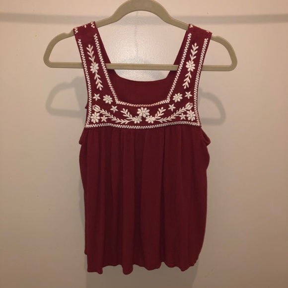 Altar’d State Red And White Tank Top - Picture 2 of 3